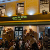 First dinner with our first guests, Anne and Bill, in the Restauradores neighborhood