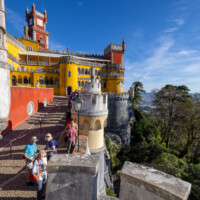 The front entrance of Pena is sometimes an extremely busy tourist spot.