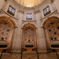 The huge circular interior of the Pantheon