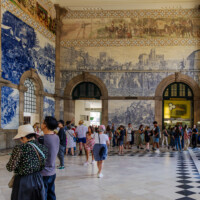 More of the tile scenes in the atrium of Porto's central train station.
