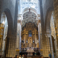 Inside the Sé, the main cathedral of Porto