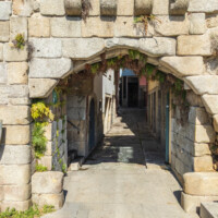 One of the remaining 14th century doorways into the city on the Porto riverfront.