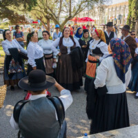 Folkloric parade across the street from Jeronimos monastery on a Sunday afternoon