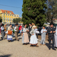 Folkloric parade across the street from Jeronimos monastery on a Sunday afternoon