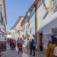 Shopping street. More and more popular as the weekend approached.