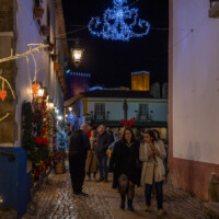 The main street inside the walled village.