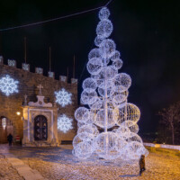 Christmas decoration outside the main gate